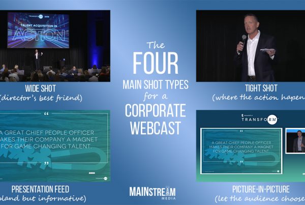4 main shot types in a corporate webcast